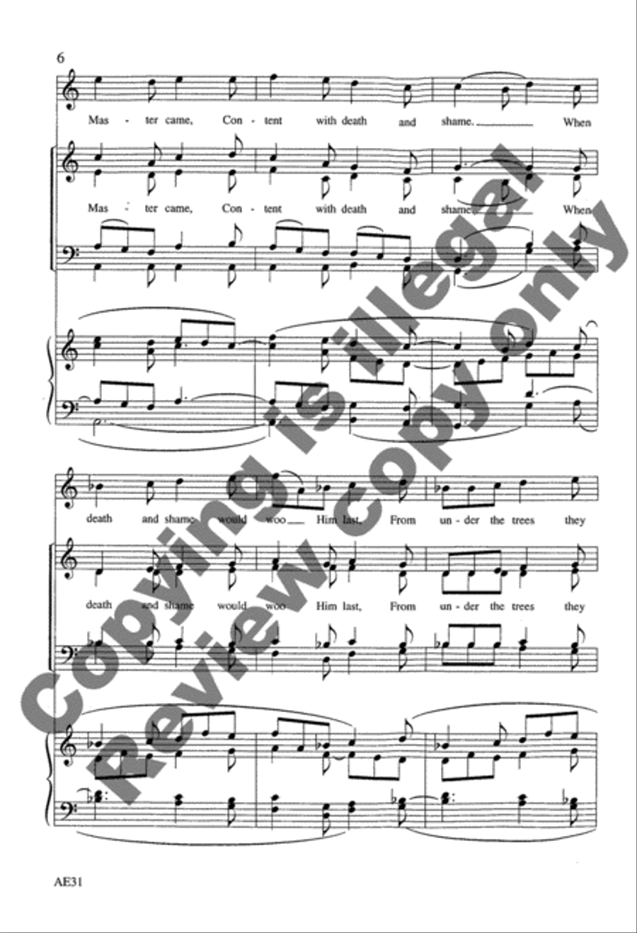 Into the Woods My Master Went 4-Part scores gallery preview page 7