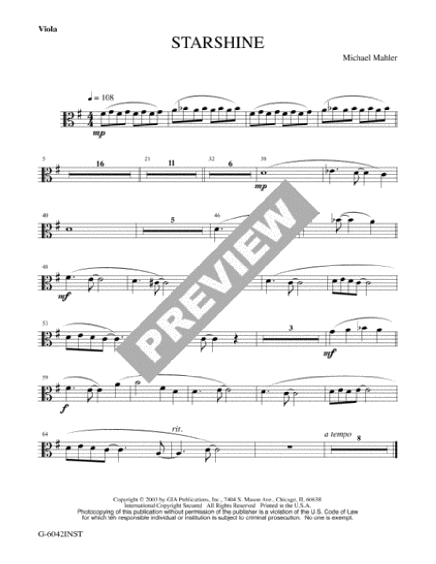 Starshine - Instrument edition Cello scores gallery preview page 4