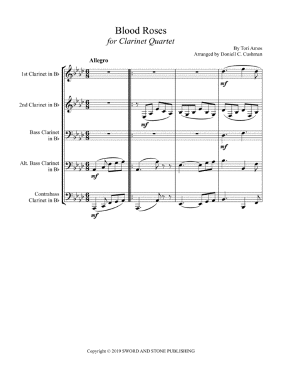 Blood Roses Blood Roses Woodwind Quartet scores gallery preview page 3