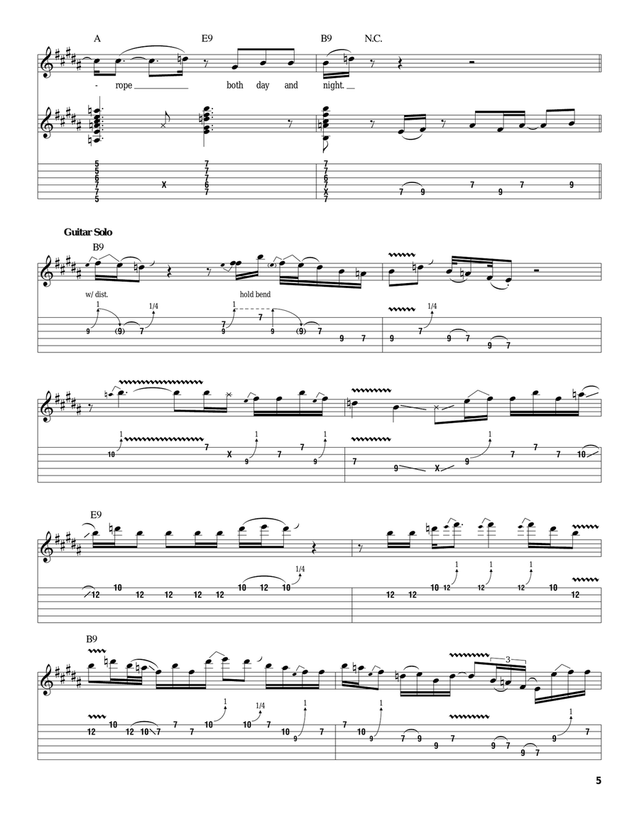 Tightrope Acoustic Guitar scores gallery preview page 5