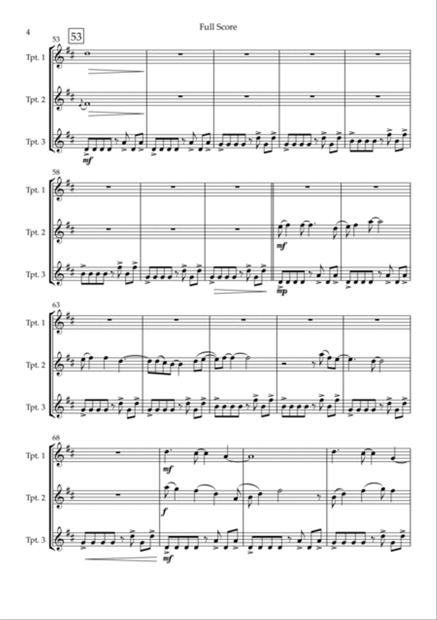 Without You Without You Trumpet Trio scores gallery preview page 4