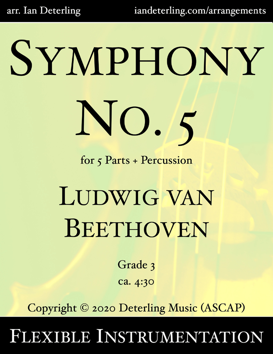 Symphony No. 5 BEETHOVEN (Flexible Instrumentation) Concert Band scores gallery preview page 1
