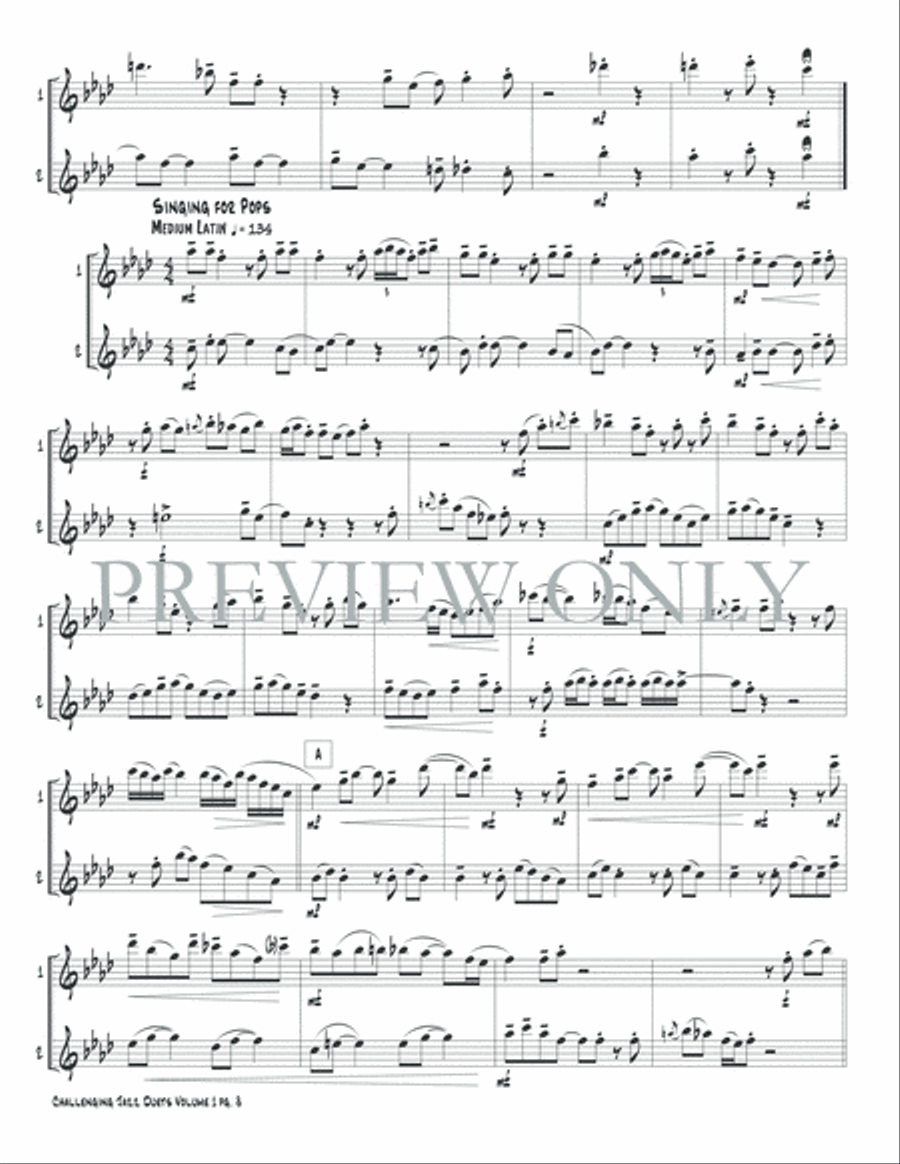 Challenging Jazz Duets, Volume 1 Flute Duet scores gallery preview page 10