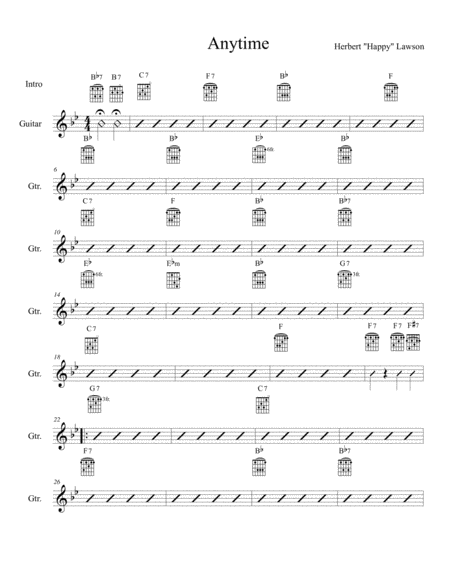 Any Time - Guitar Chords