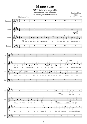 Mànus tùae - Choir SATB a cappella