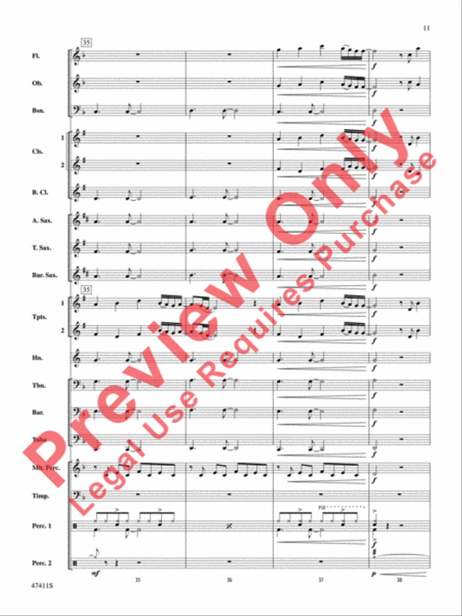 I'll Fight I'll Fight Concert Band scores gallery preview page 12