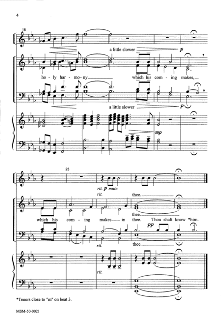 Thou Shalt Know Him 4-Part scores gallery preview page 3