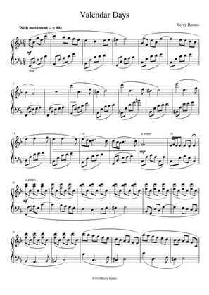 'Valendar Days' A very pretty classical piano piece in F Major.