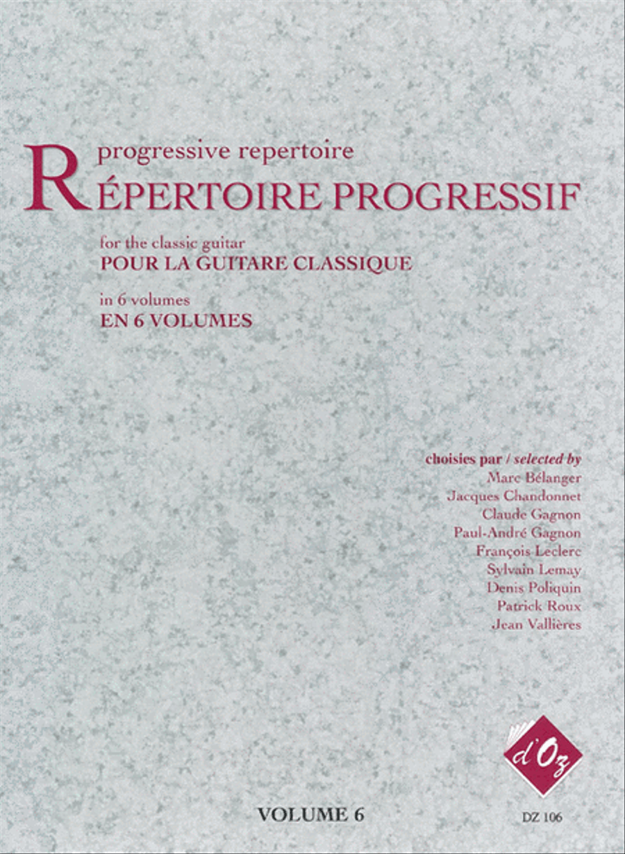 Répertoire progressif pour la guitare, vol. 6 Classical Guitar scores gallery preview page 1
