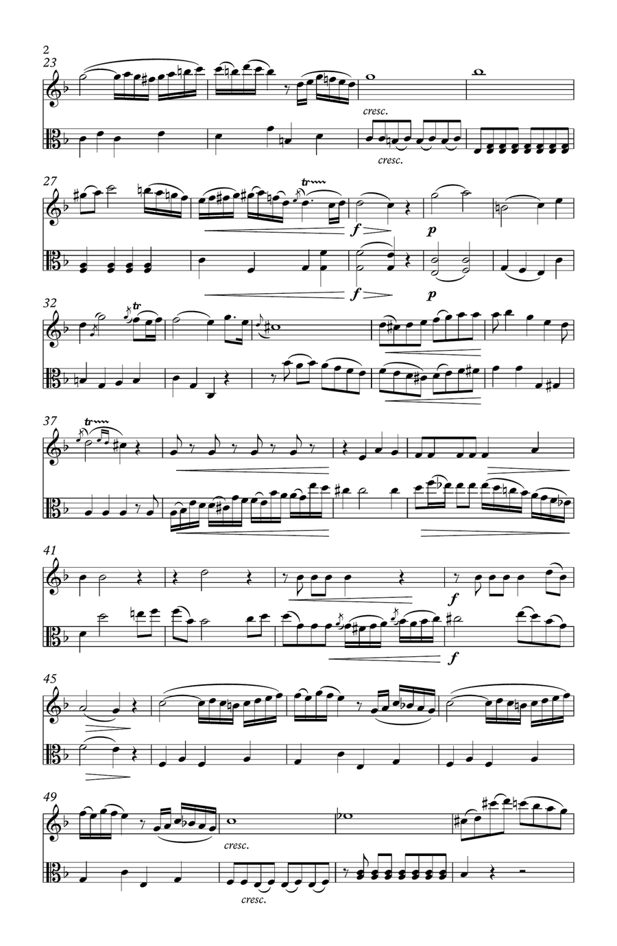 Duo #4 for Flute & Viola Duo #4 for Flute & Viola Flute scores gallery preview page 2