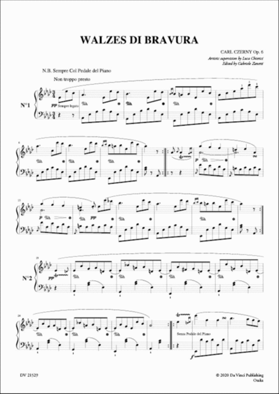 Walzes di Bravura Op. 6, for Piano Piano Solo scores gallery preview page 2