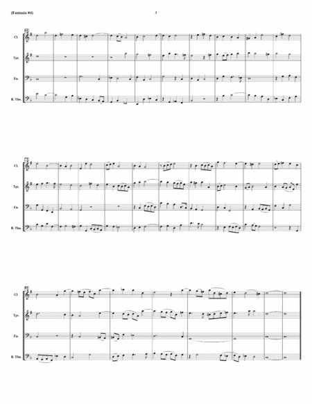 Fantasia #4 For 4 Viols - for Wind Quartet image number null