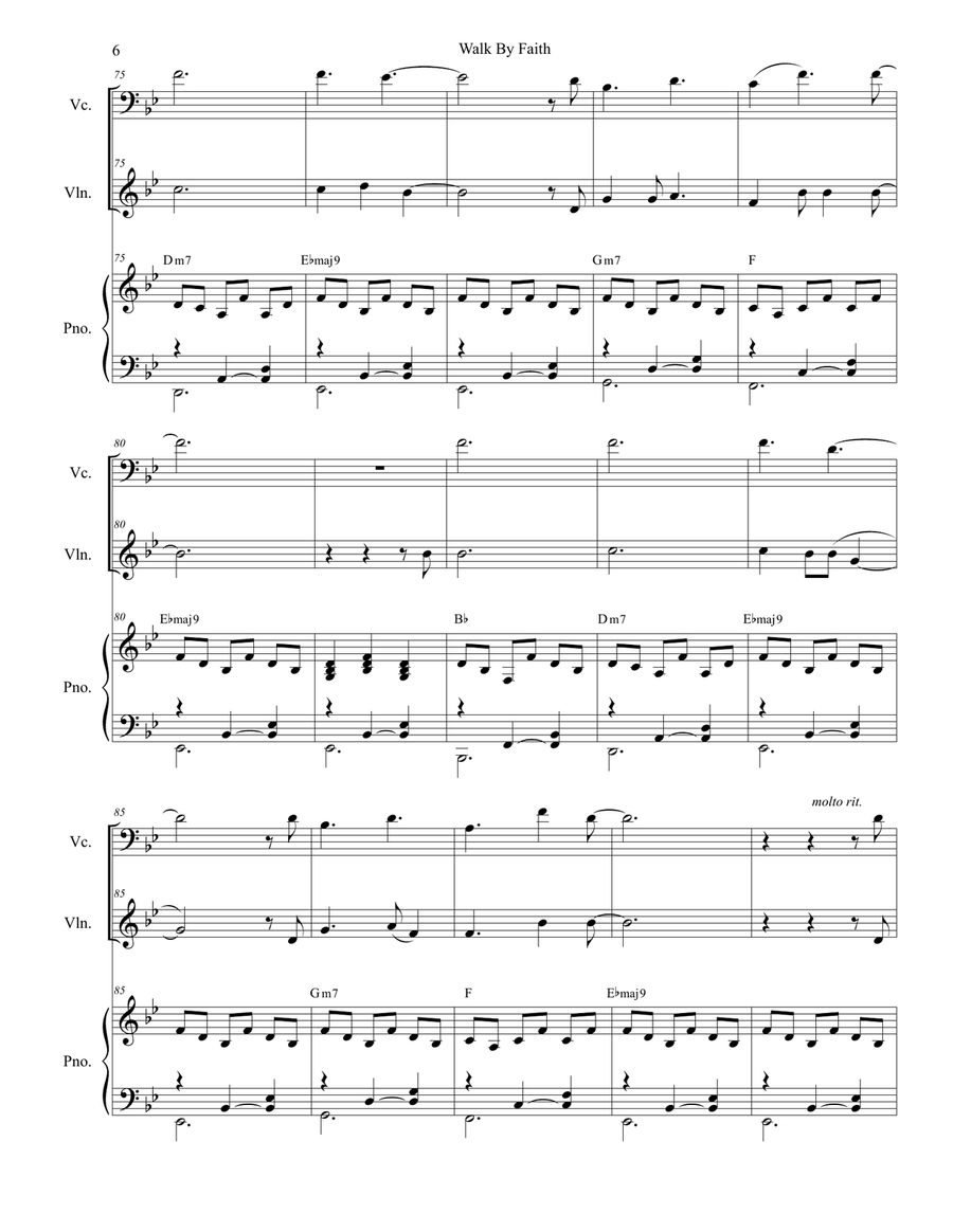 Walk By Faith Walk By Faith Piano Trio scores gallery preview page 6
