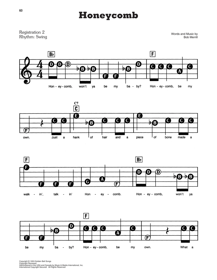 Honeycomb Electronic Keyboard scores gallery preview page 1