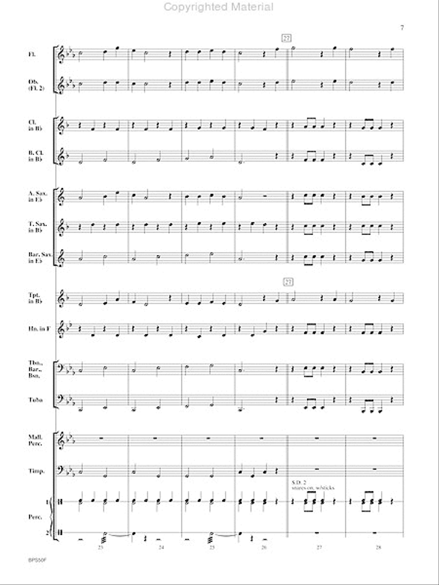 T-Rex (A Tone Poem for Band) Concert Band scores gallery preview page 8