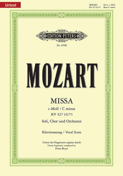 Mass in C minor K427 (Completed by F. Beyer) (Vocal Score)