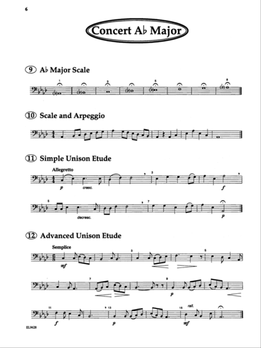 Directional Warm-Ups for Band (concert band method book - Part Book Set G: Trombone 1, Trombone 2 Concert Band scores gallery preview page 6