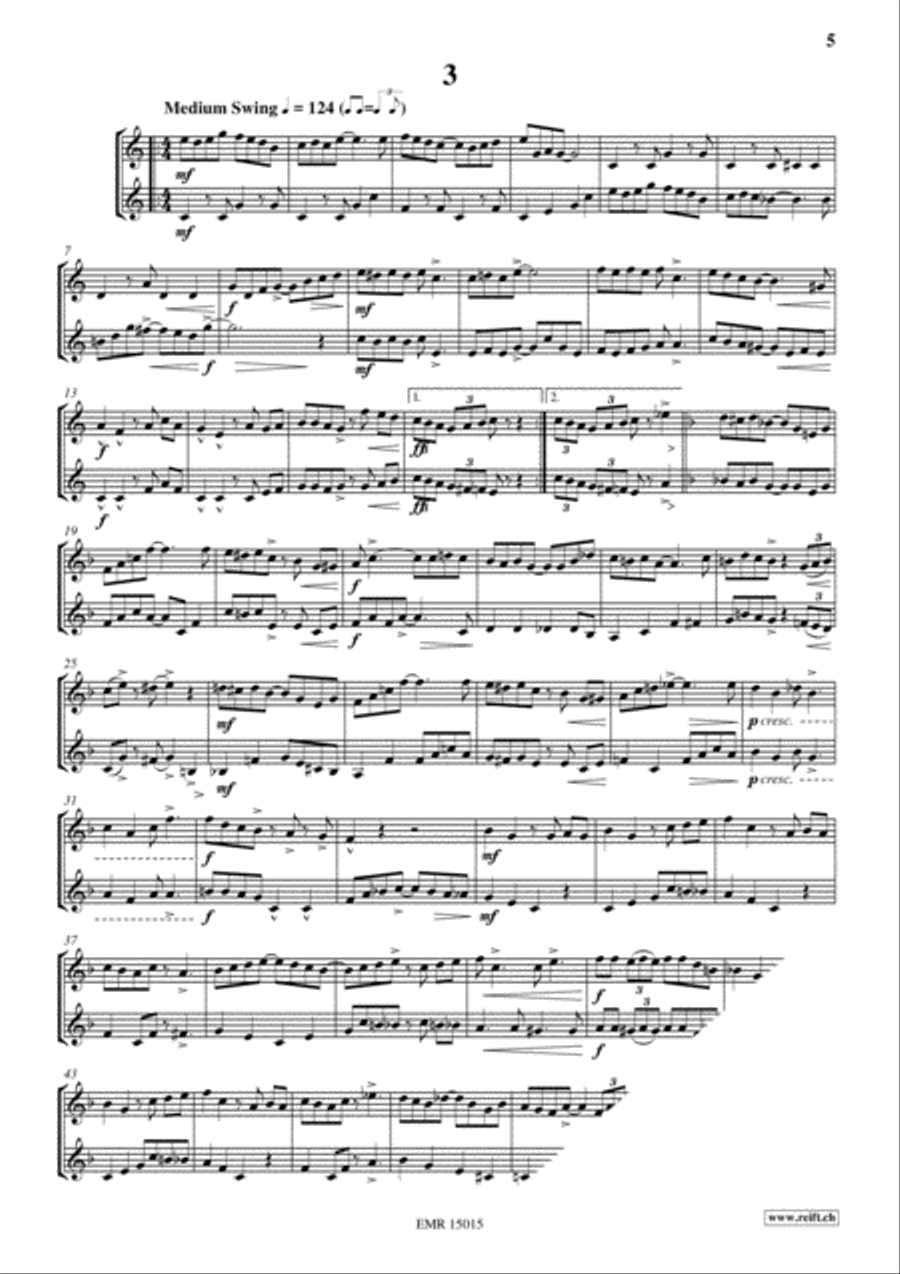 12 Duets for Eb Horns Brass Duet scores gallery preview page 5