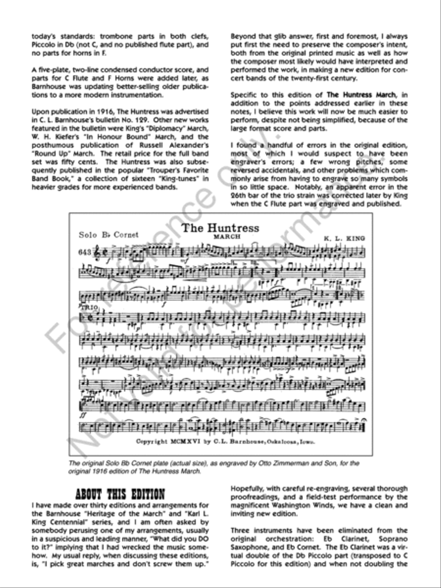 The Huntress Concert Band scores gallery preview page 10