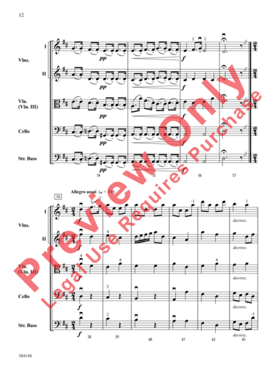 Concerto a Cinque, Opus 7, No. 1 String Orchestra scores gallery preview page 13