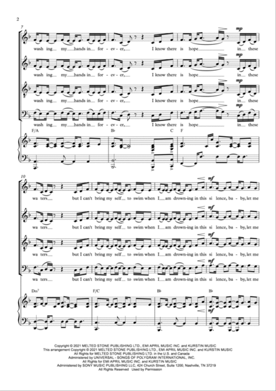 Easy On Me 4-Part scores gallery preview page 2