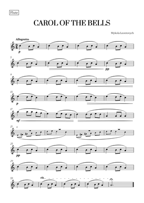 Carol of the Bells (Very Easy/Beginner) - A minor (for Flute)