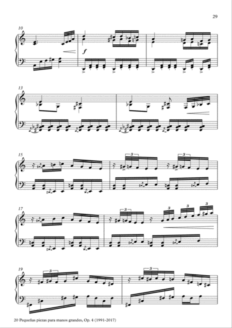 20 Piezas, Op. 4 (2017) No. 9. Aries Piano Solo scores gallery preview page 2