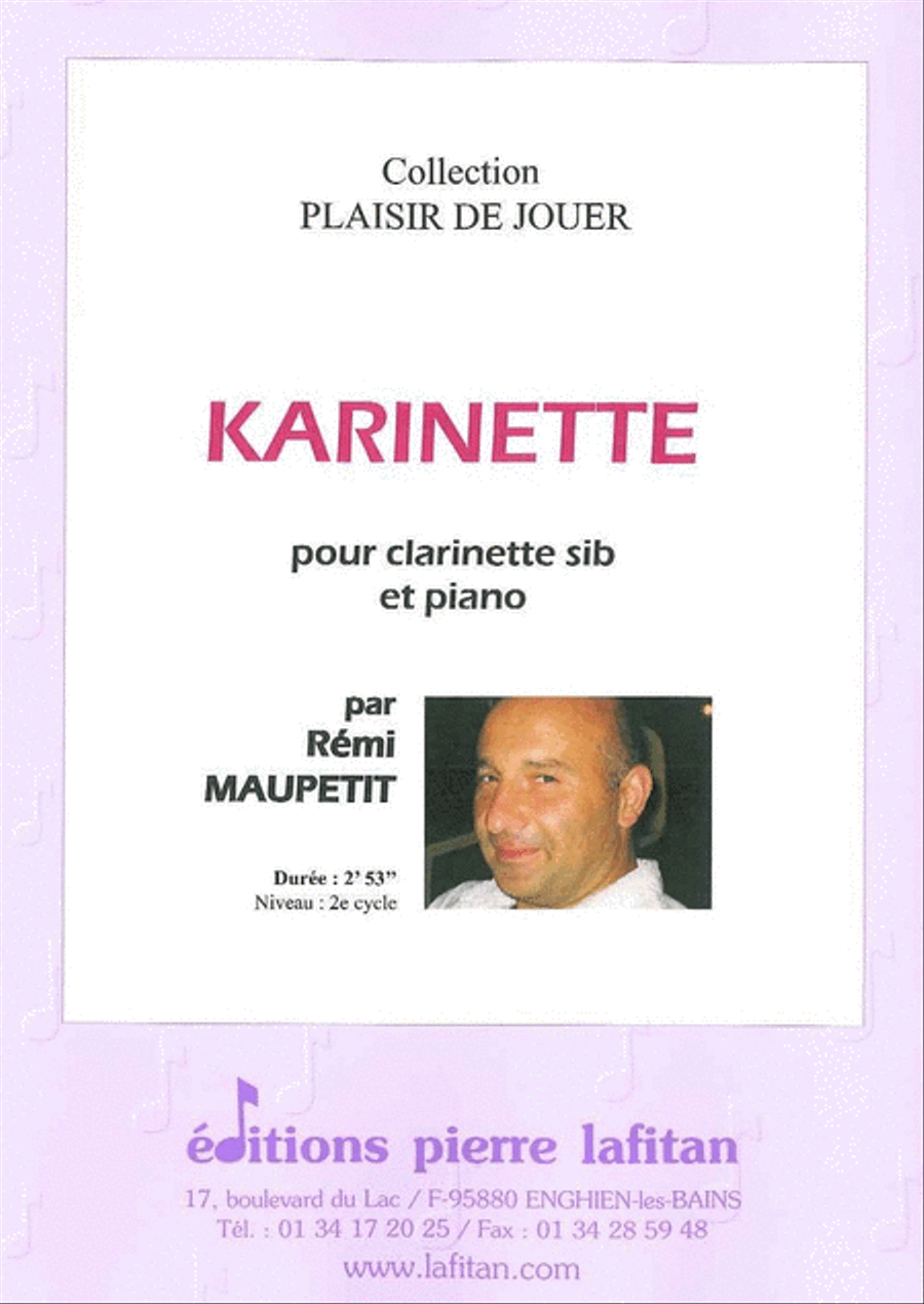 Karinette Clarinet Solo scores gallery preview page 1