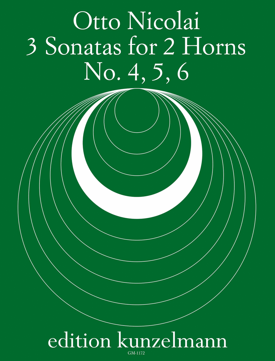 3 Sonatas (nos. 4-6) for 2 horns Horn scores gallery preview page 1