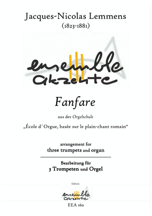 Book cover for Fanfare from „École d´Orgue, ..." - arrangement for three trumpets and organ