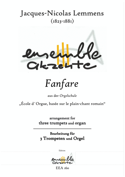 Fanfare from „École d´Orgue, ..." - arrangement for three trumpets and organ