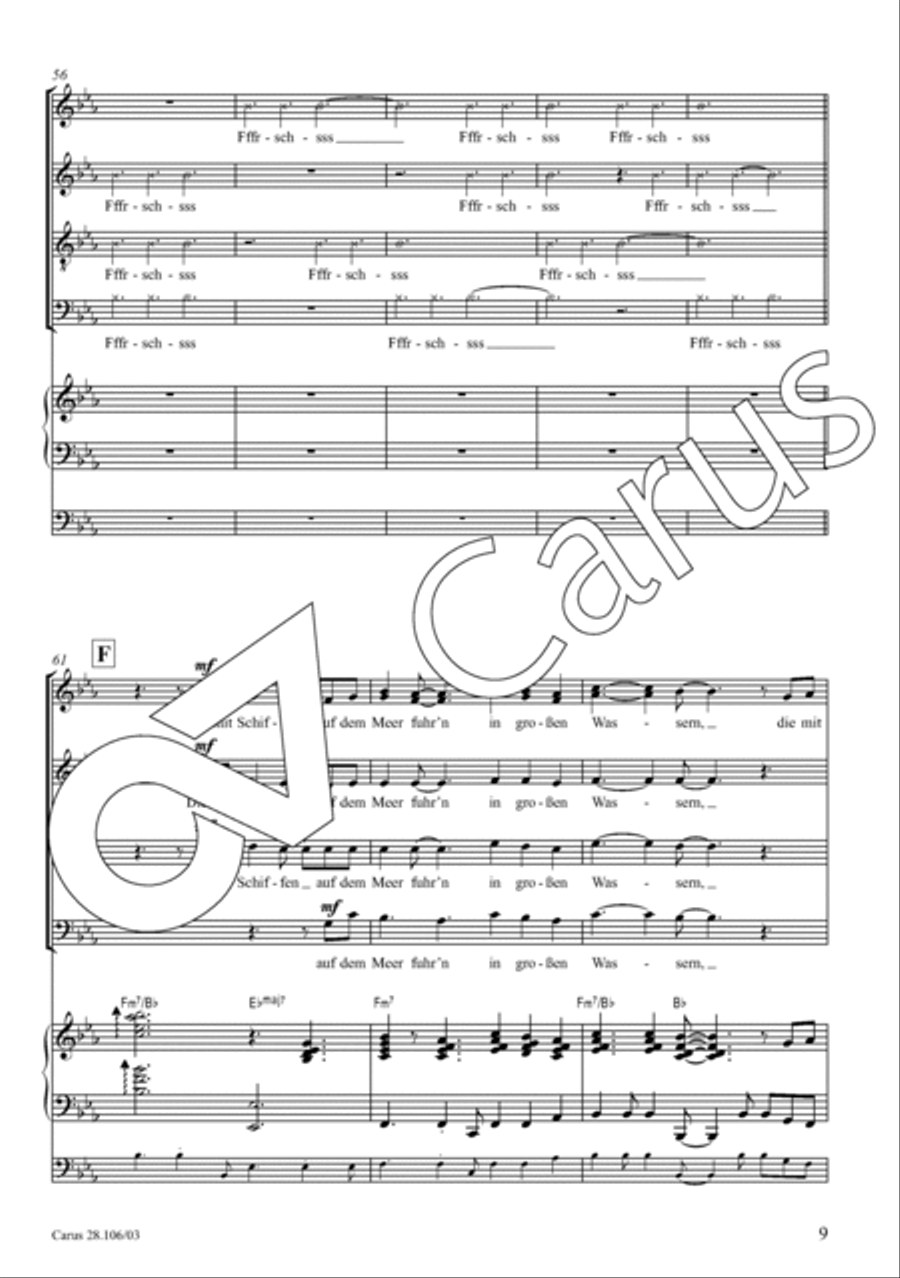 Die mit Schiffen auf dem Meer (Psalm 107) 4-Part scores gallery preview page 10