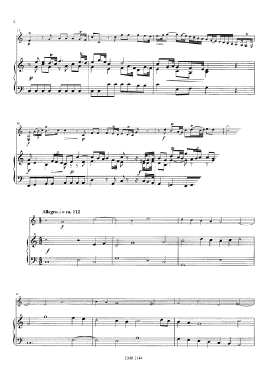 Sonata No. 6 in C Major Flute Solo scores gallery preview page 4