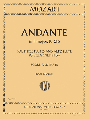 Andante in F major, K. 616 - Flute Quartet
