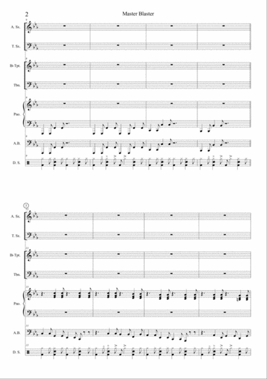 Master Blaster Jazz Ensemble scores gallery preview page 2