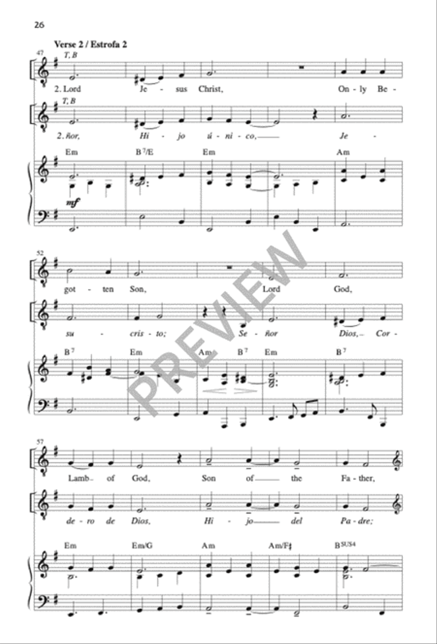 Mass of the Sun of Justice / Misa Sol de Justicia 4-Part scores gallery preview page 26