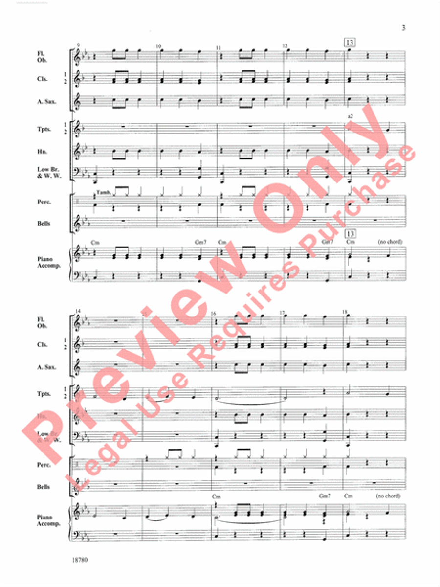 Kings from the East Concert Band scores gallery preview page 4