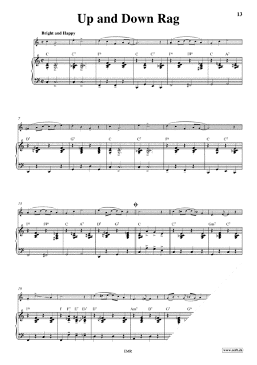 Ragtime Clarinet Solo scores gallery preview page 6