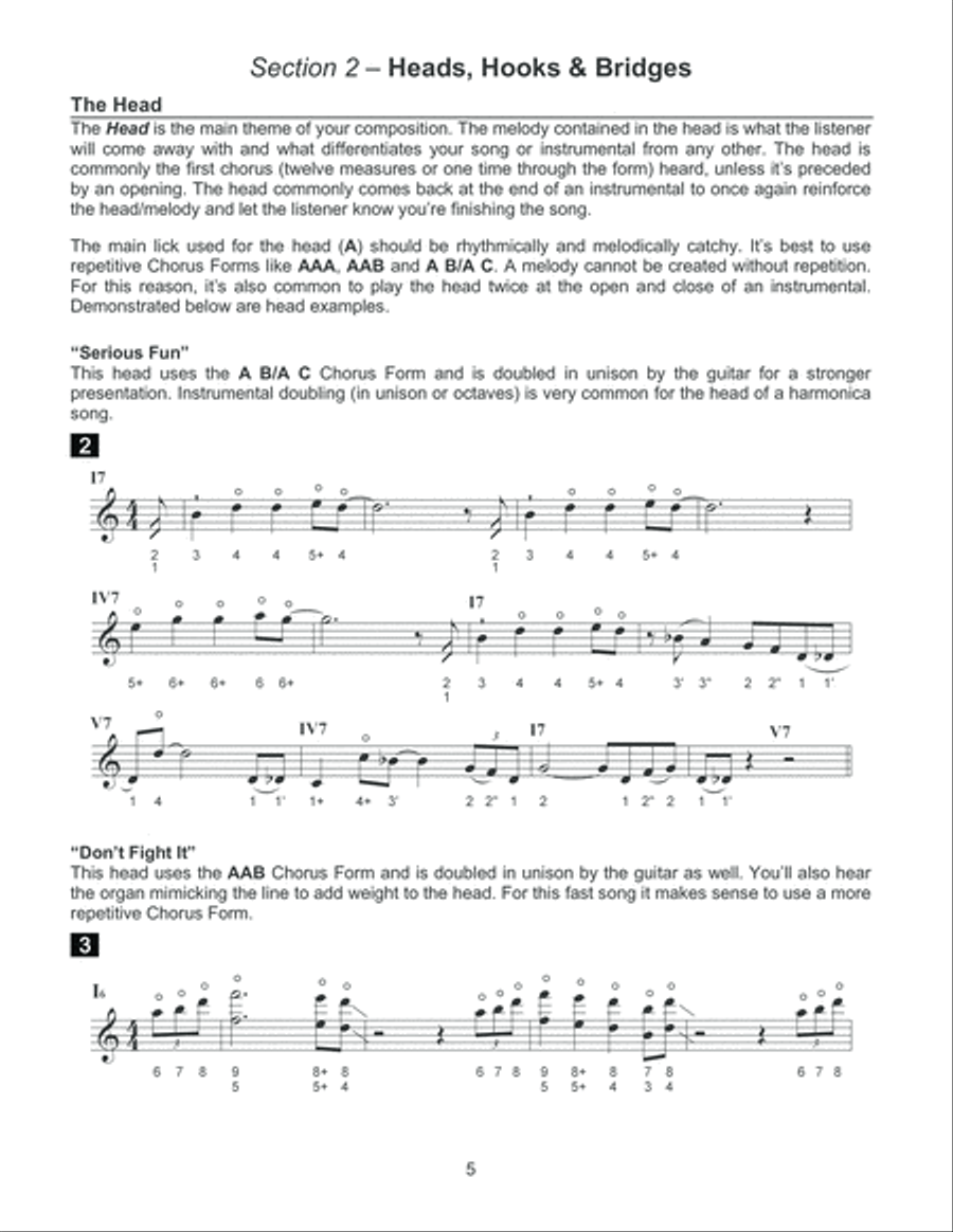 Blues Harmonica Jam Tracks & Soloing Concepts #3 Harmonica scores gallery preview page 6