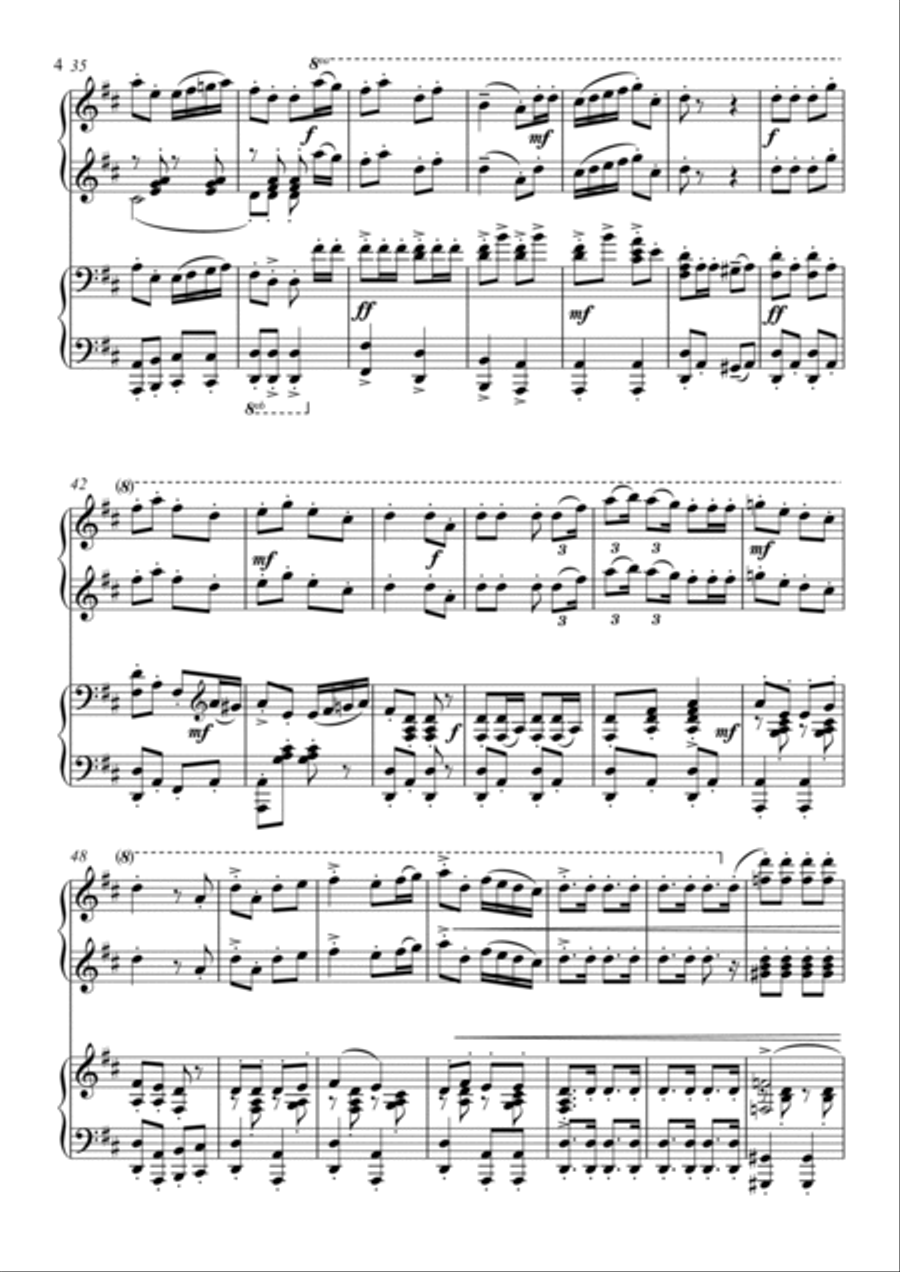 Can-Can alla Rossini (Piano Duet - Four Hands) Piano Duet scores gallery preview page 4