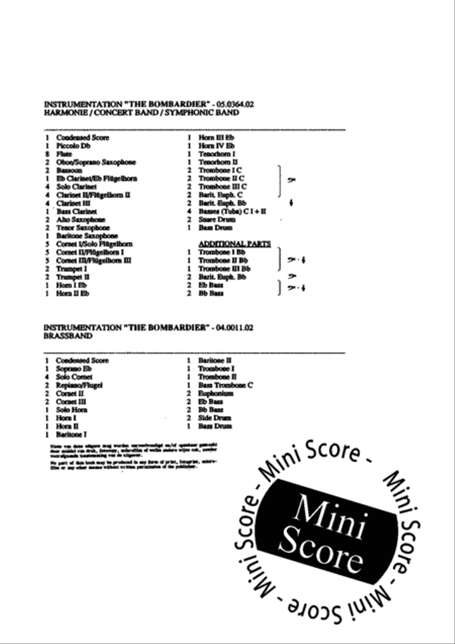 The Bombardier Brass Band scores gallery preview page 3