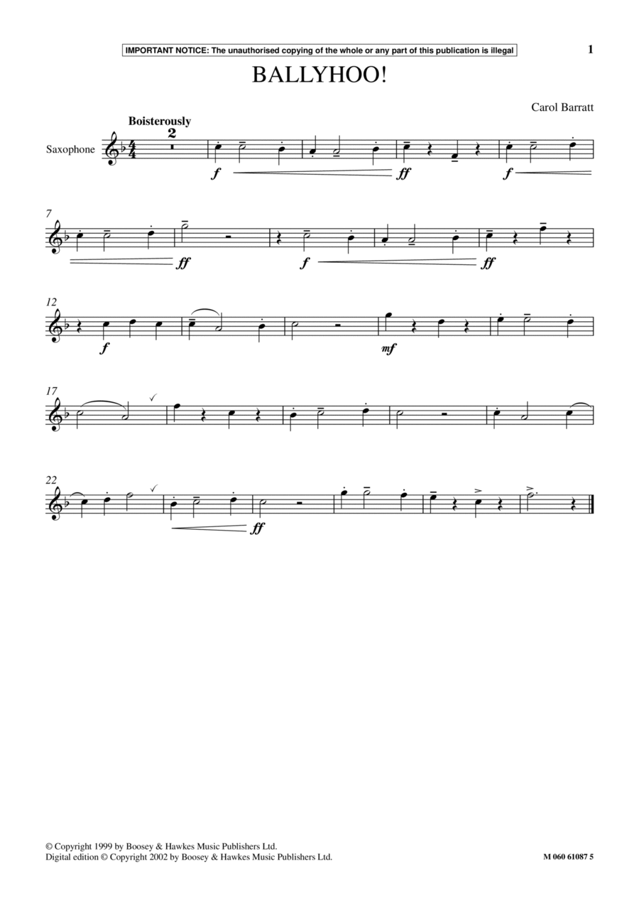 Ballyhoo! School and Community scores gallery preview page 1