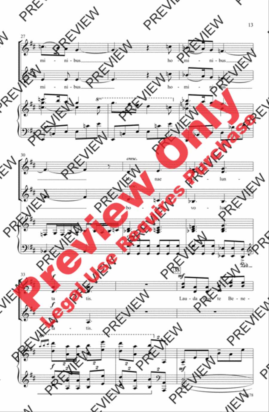 Missa Festiva Women's Choir scores gallery preview page 14