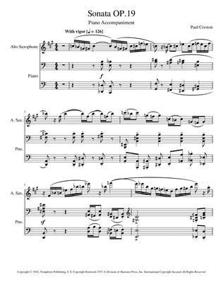 Sonata, Op. 19