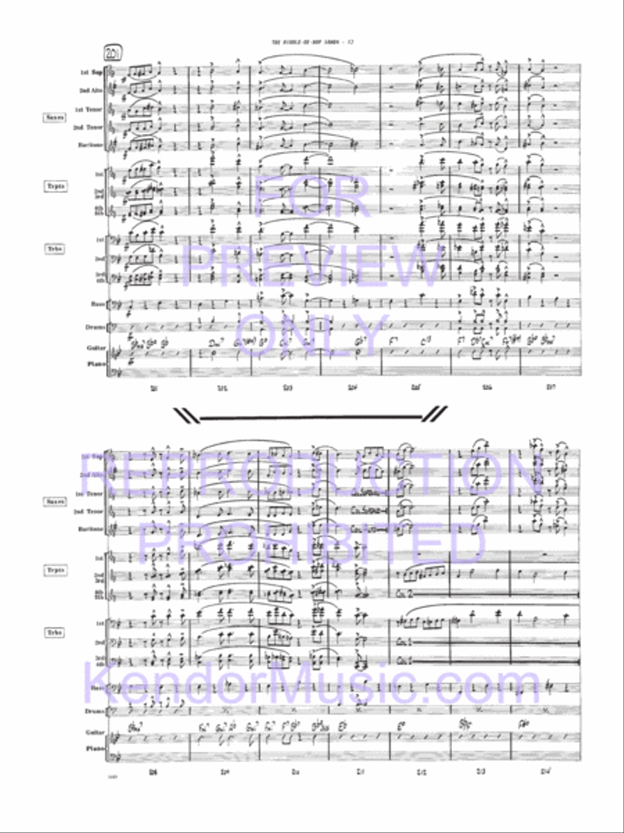 Biddle-De-Bop Samba, The Jazz Ensemble scores gallery preview page 13