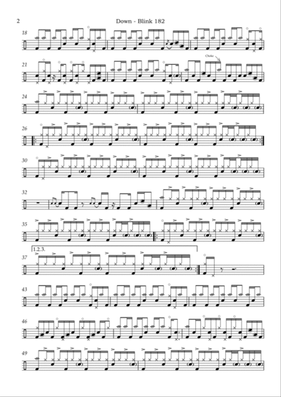 Down Drum Set scores gallery preview page 2