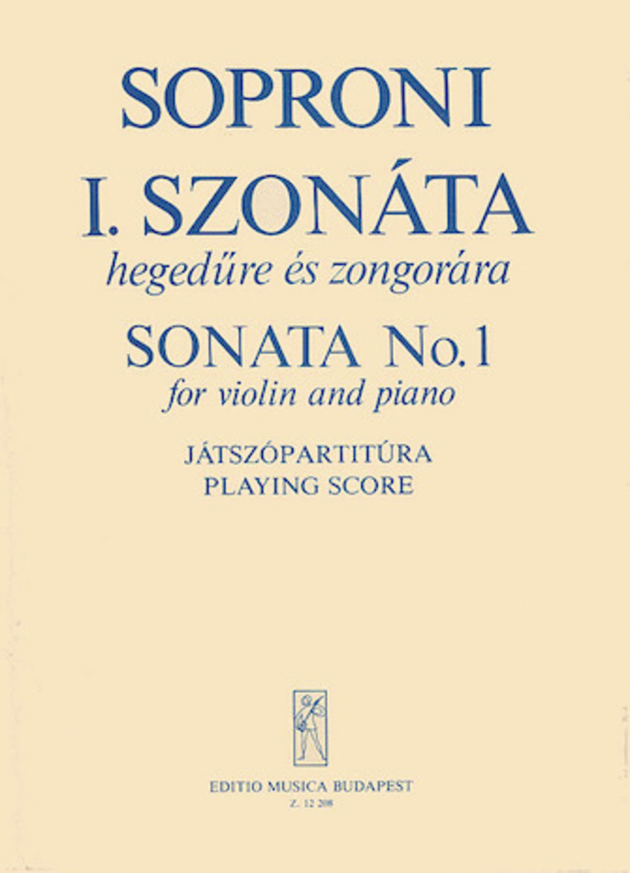 Sonata No. 1 Violin Solo - Sheet Music