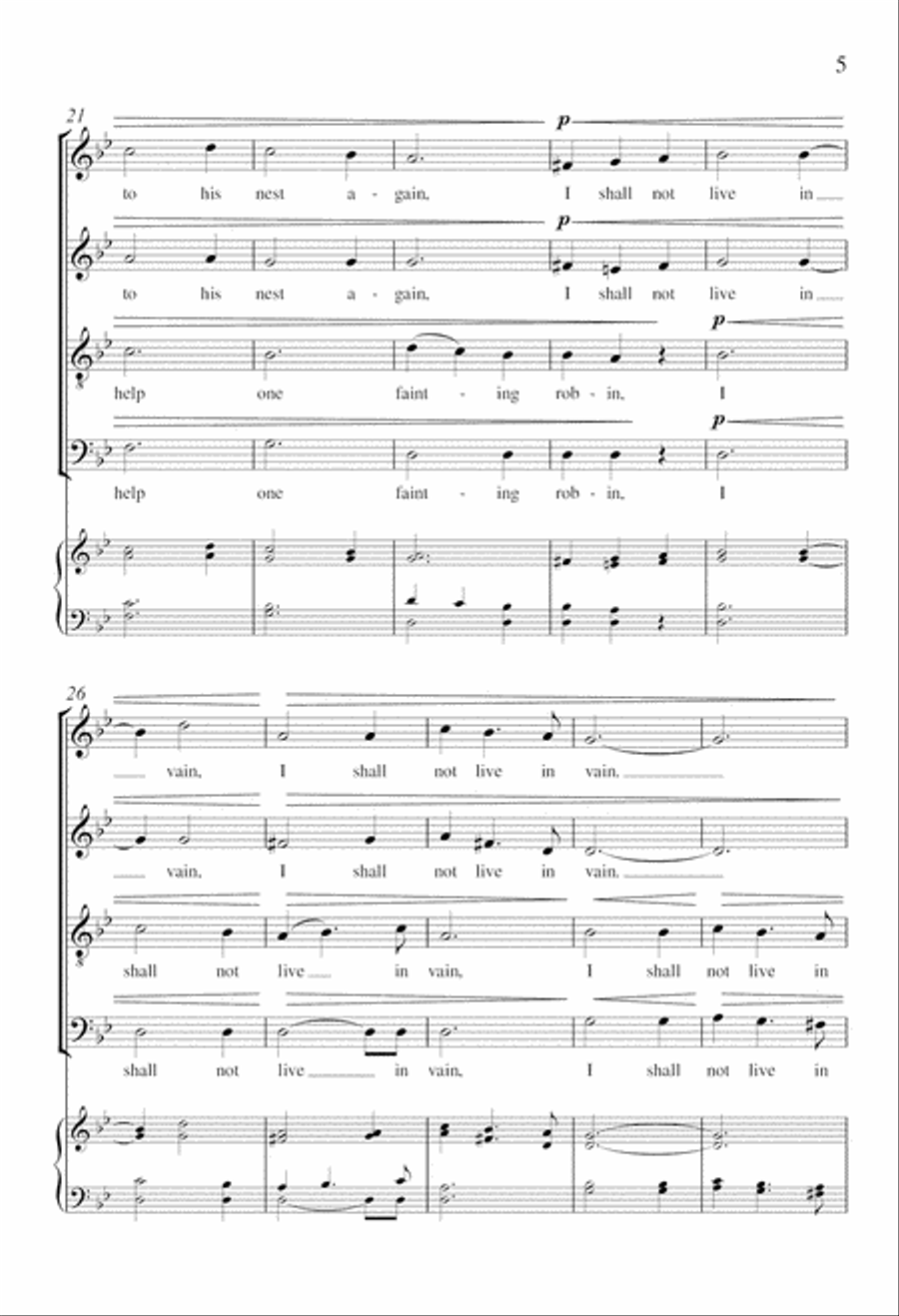 If I Can Stop One Heart from Breaking from Suite Remembrance SSATB scores gallery preview page 4