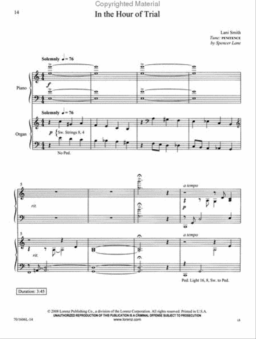 These Forty Days Organ scores gallery preview page 4