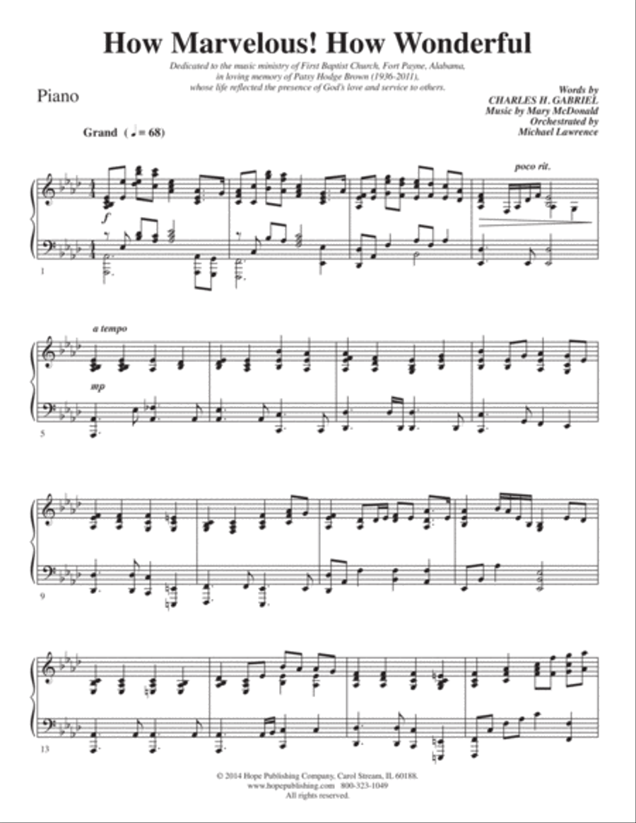 How Marvelous! How Wonderful! 4-Part scores gallery preview page 51